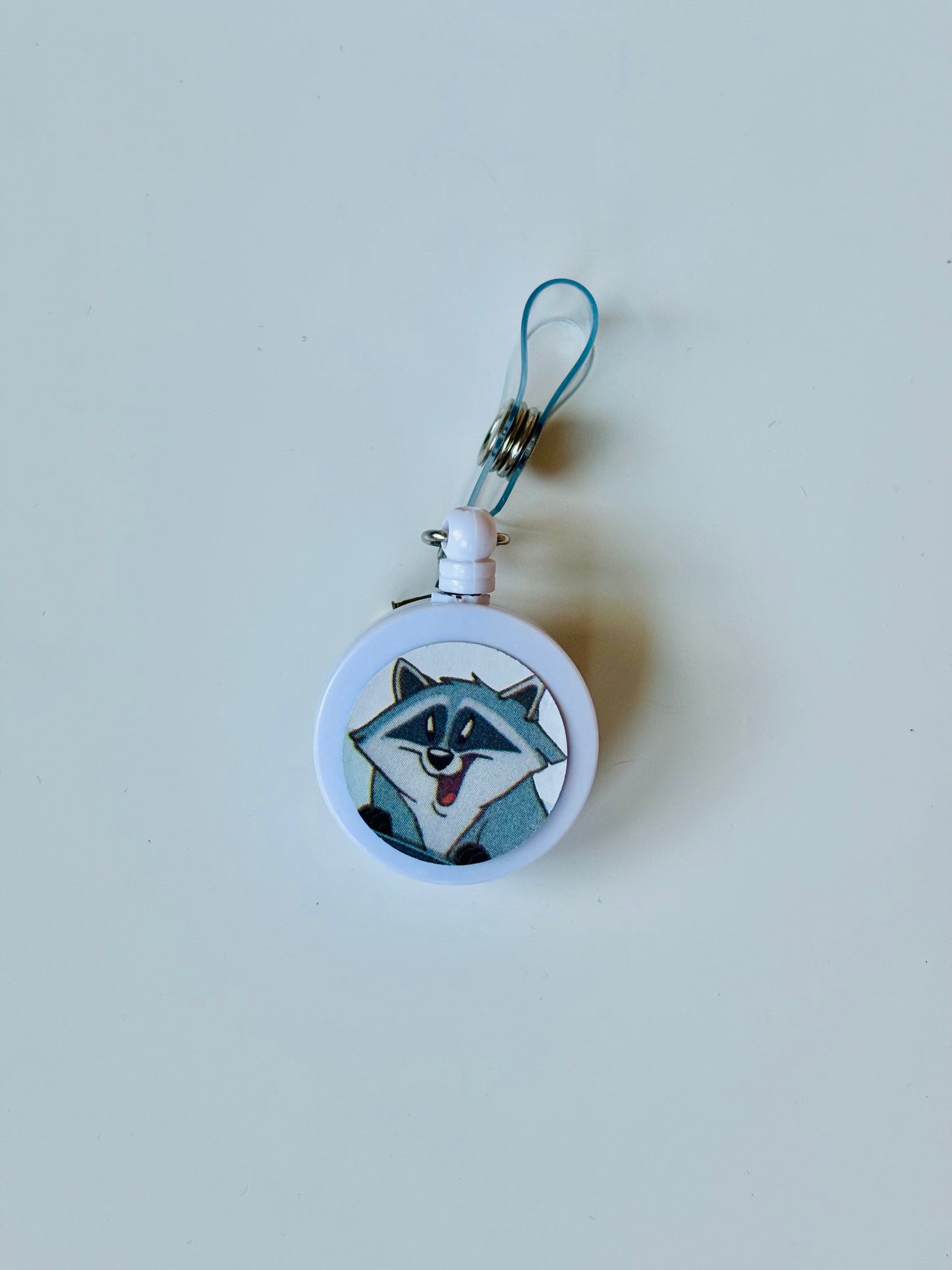 White Meeko Badge Reel