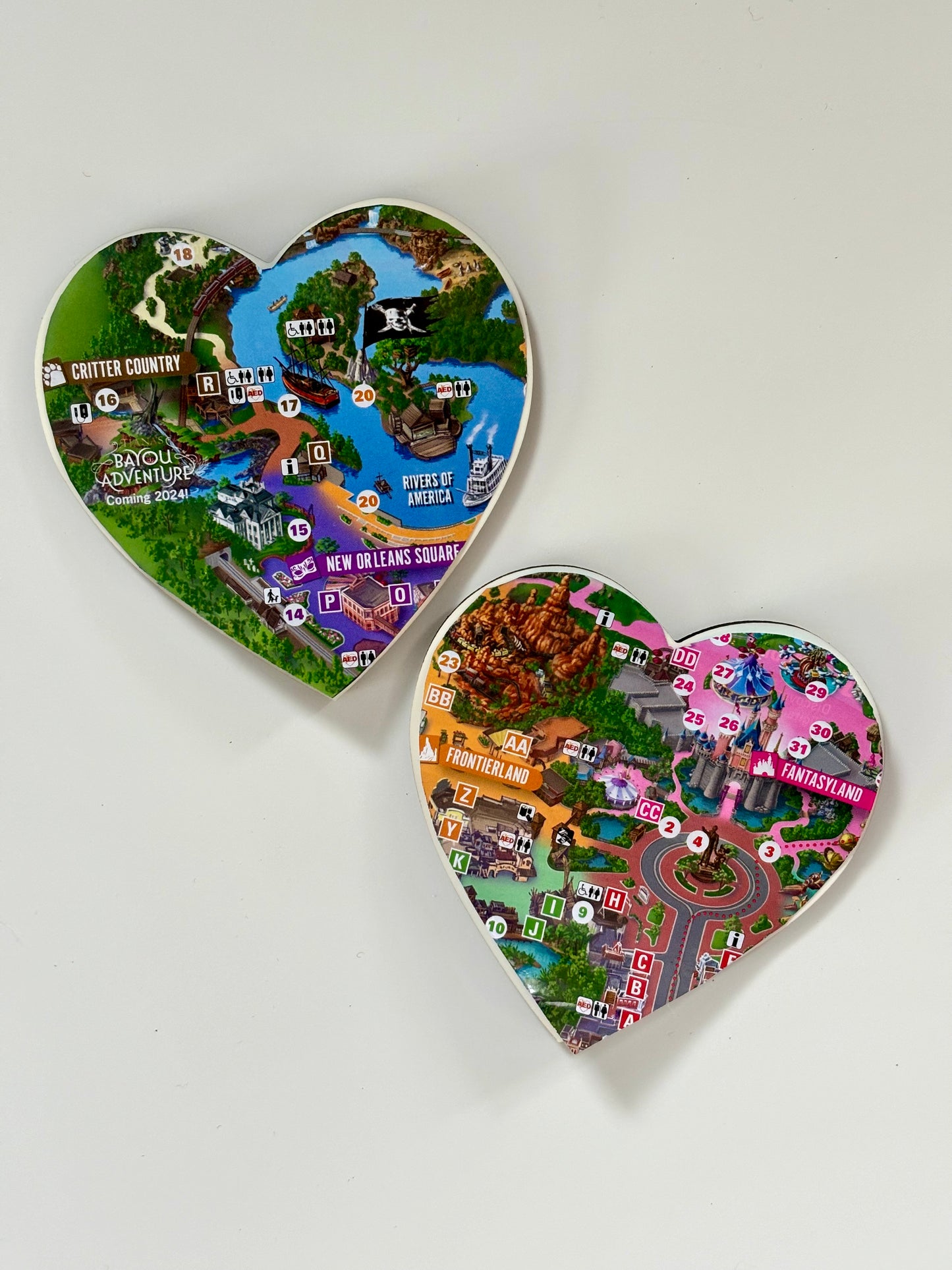 Disneyland Park Map Coaster Set (CUSTOMIZABLE)