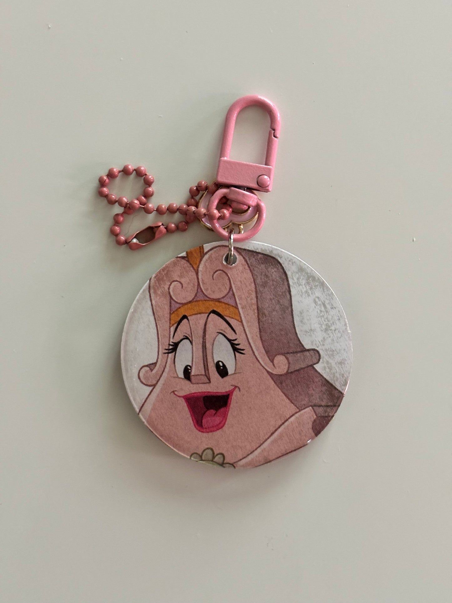 Belle and Madame de Garderobe Keychain