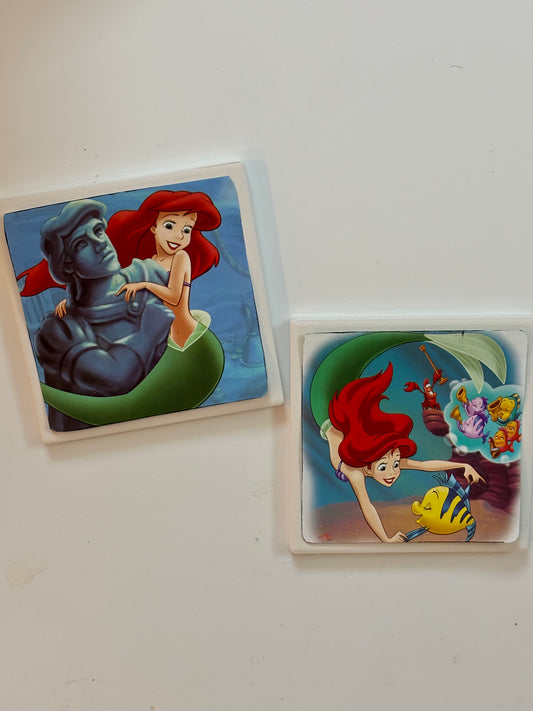 Ariel and Flounder Coaster Set (2)