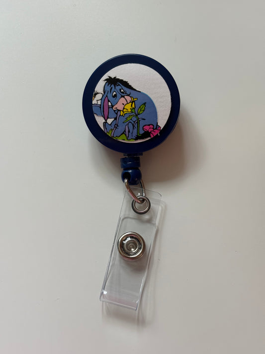 Navy Eeyore Badge Reel